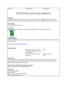 EE 3222 Electrical Circuit Analysis II