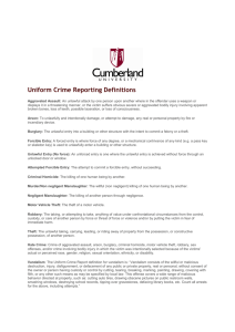 Uniform Crime Reporting Definitions