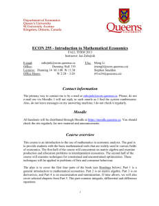 Fall 2013 Syllabus - Queen's Economics Department