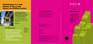 RIBA Manifesto - Royal Institute of British Architects