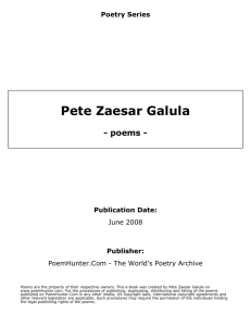 Pete Zaesar Galula - poems -