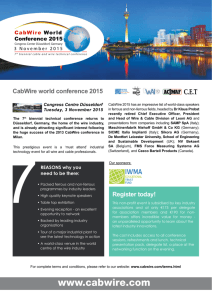 www.cabwire.com - CabWire World Conference 2015