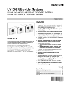 68-0262-5 - UV100E Ultraviolet Systems