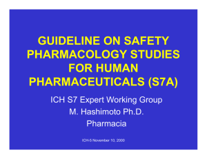 Overview of the S7 Guideline, Munehiro Hashimoto
