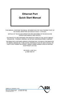 Ethernet Port Quick Start Manual