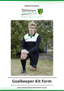 Goalkeeper Kit Form - Community Sports Foundation