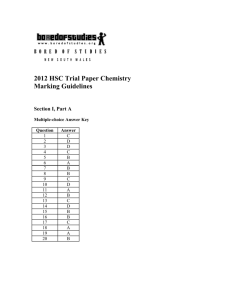 BOS Chemistry Trial Paper 2012 Marking Guidelines