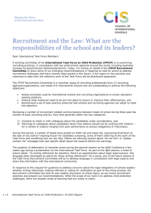 Recruitment and the Law - Council of International Schools