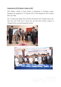 Inauguration of ISTE Students' Chapter at SIET ISTE Students