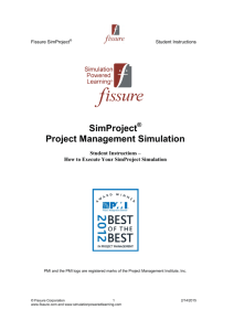 SimProject Project Management Simulation
