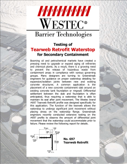 Suggested Specification for TPER Waterstop