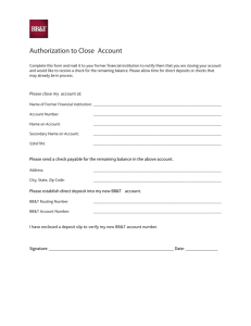 Authorization to Close Account