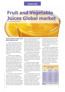 Fruit and Vegetable Juices Global market