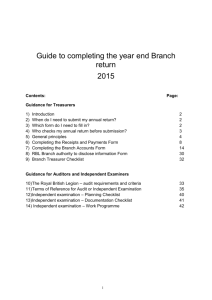 The Branch Accounts Audit Guide for 2015.