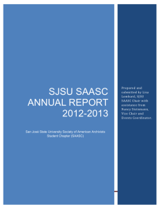 SJSU SAASC Annual report 2012-2013