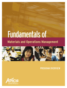 Materials and Operations Management