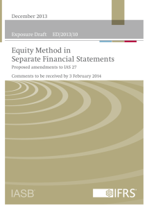 Equity Method in Separate Financial Statements
