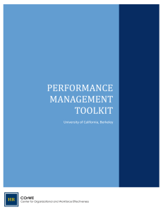 Performance Management Toolkit - Human Resources at UC Berkeley