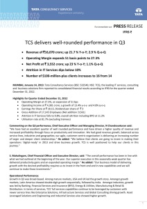 TCS delivers well-rounded performance in Q3
