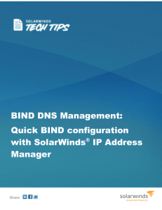 BIND DNS Management: Quick BIND configuration with SolarWinds