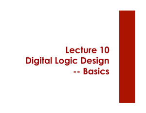 Lecture 10 Digital Logic Design -