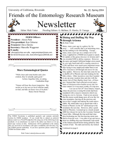 Newsletter 22 - Entomology Research Museum