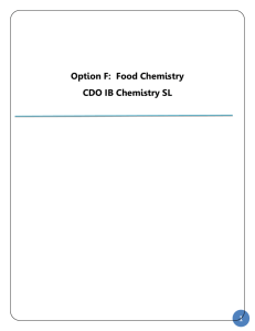 Option F Food Chemistry Notes