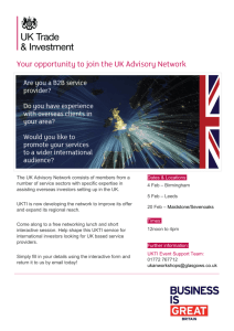 The UK Advisory Network consists of members from a number of