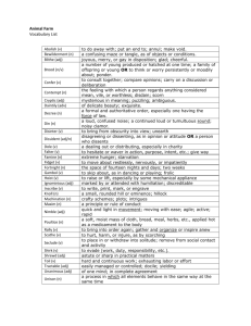 Animal Farm Vocabulary List animal_vocabulary_list