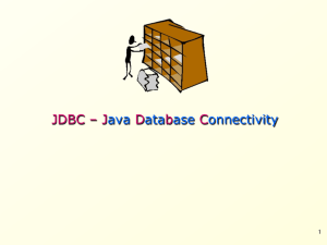 JDBC – Java Database Connectivity
