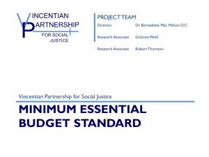 Minimum Essential Budget Standards