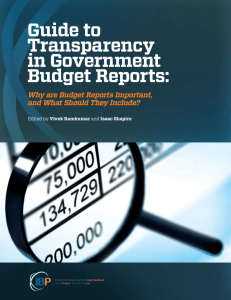 Guide to Transparency in Government Budget Reports: