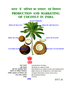 Production and Marketing of Coconut in India