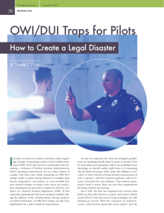 OWI/DUI Traps for Pilots