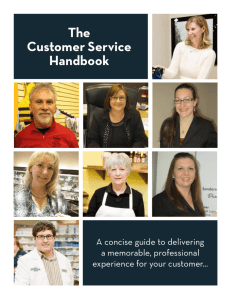 The Customer Service Handbook - Workforce Planning Board of