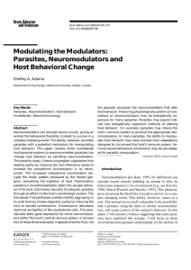 Modulating the Modulators: Parasites, Neuromodulators and Host