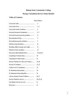 Worksheets Dosage Calculation Worksheets maryland state department of education academy health dosage calculation review booklet