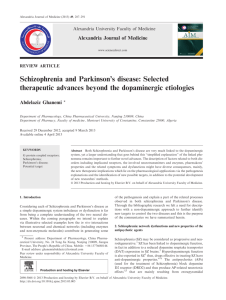 Schizophrenia and Parkinson's disease: Selected therapeutic