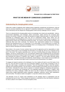 what do we mean by conscious leadership?