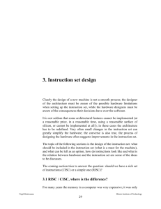 3. Instruction set design - Illinois Institute of Technology