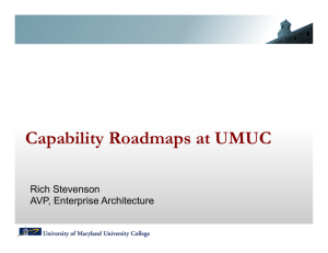 Capability Mapping at UMUC