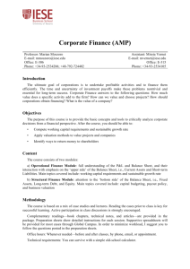 Corporate Finance (AMP)
