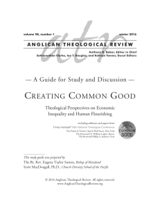 ATR Winter 2016 Study Guide - Anglican Theological Review