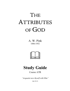 The Attributes of God - Study Guide