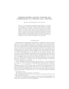 DISCRETE FOURIER ANALYSIS, CUBATURE AND