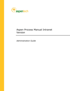 Aspen Process Manual Intranet Version