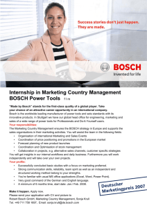 Internship in Marketing Country Management BOSCH Power Tools flm