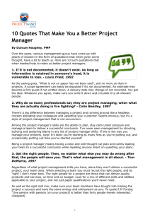 10 Quotes That Make You a Better Project Manager