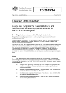 Income tax: what are the reasonable travel and meal allowance