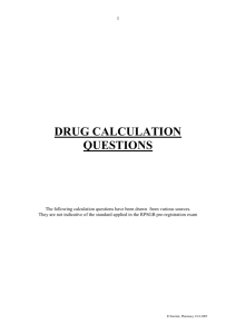 drug calculation